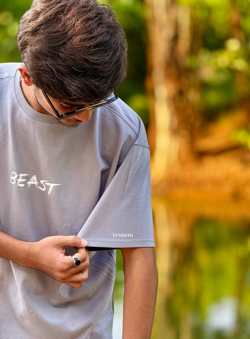 BEAST INSIDE - Architect Gray OverSized Fit T-Shirt