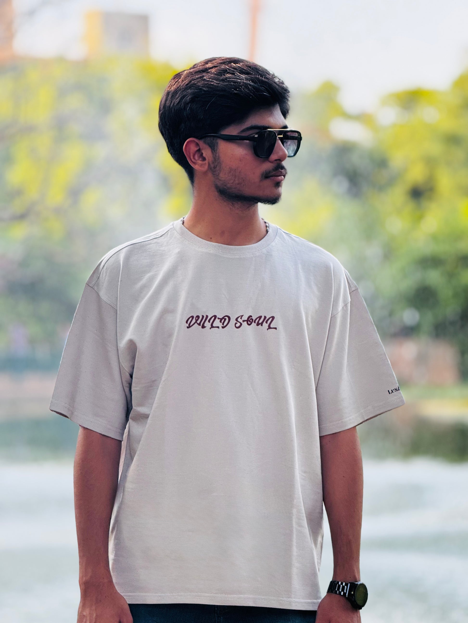 WILDSOUL - Beige OverSized Fit T-Shirt