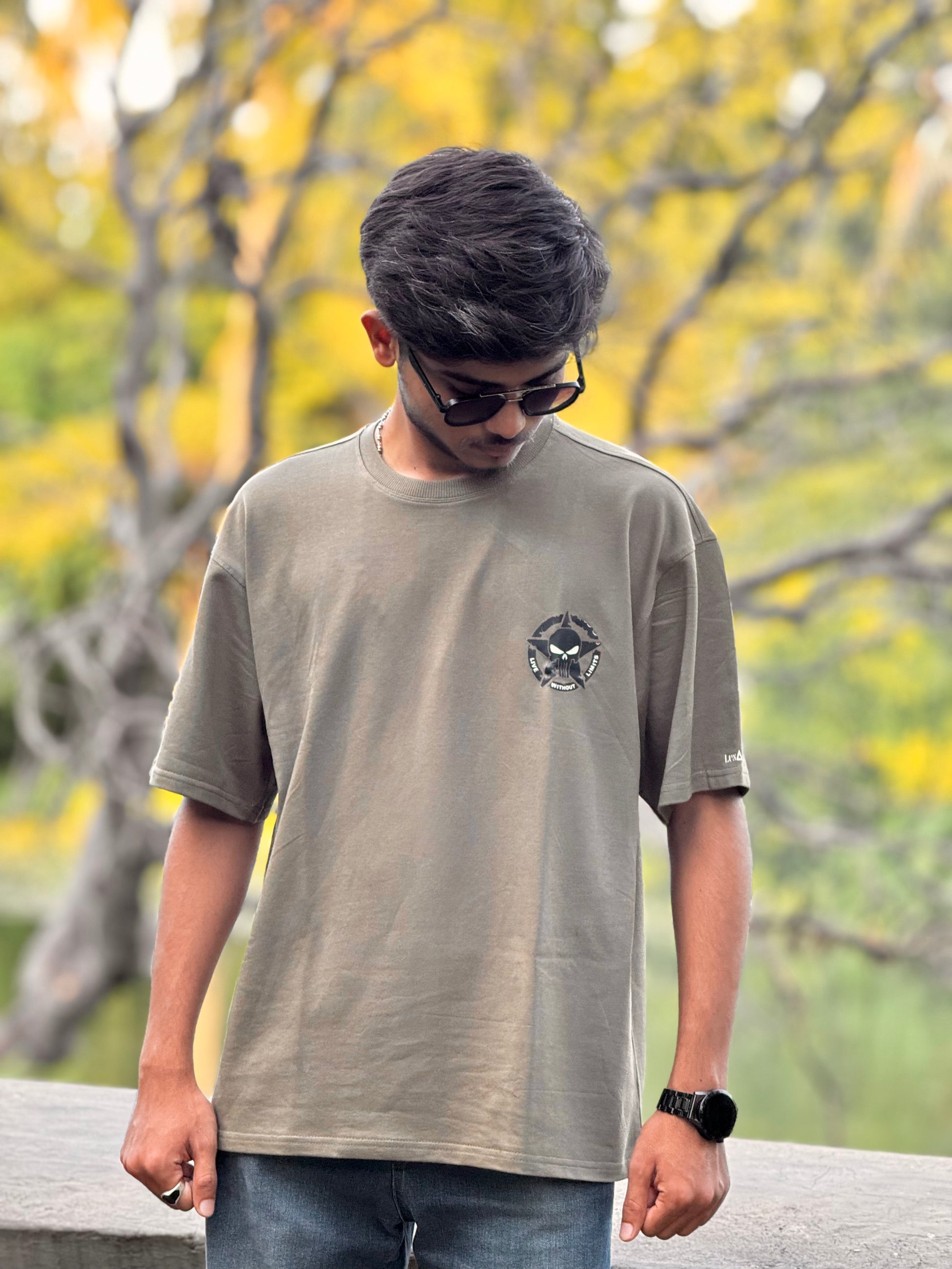 PUNISHER - FOREST MOSS - OverSized Fit T-Shirt