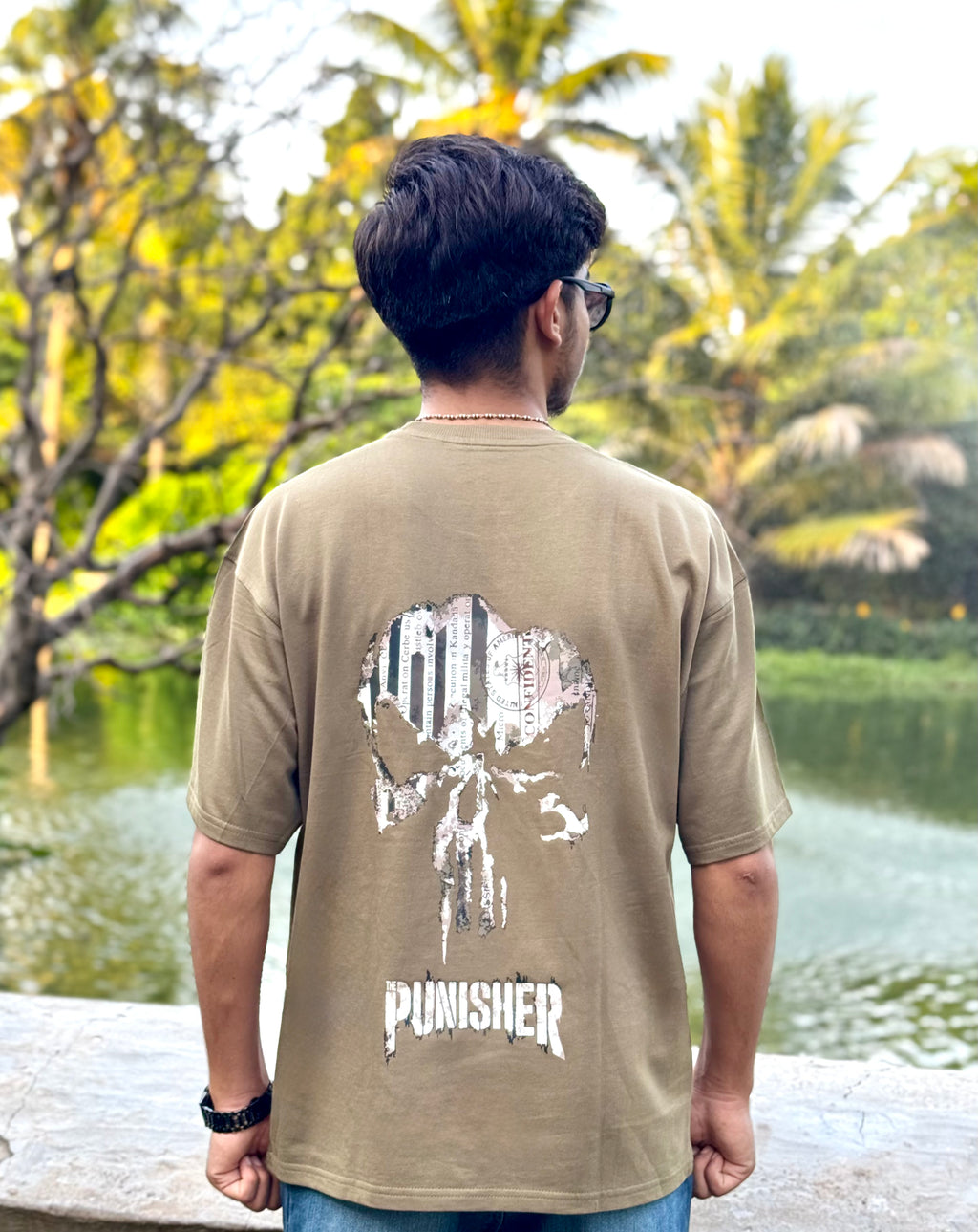 PUNISHER - FOREST MOSS - OverSized Fit T-Shirt