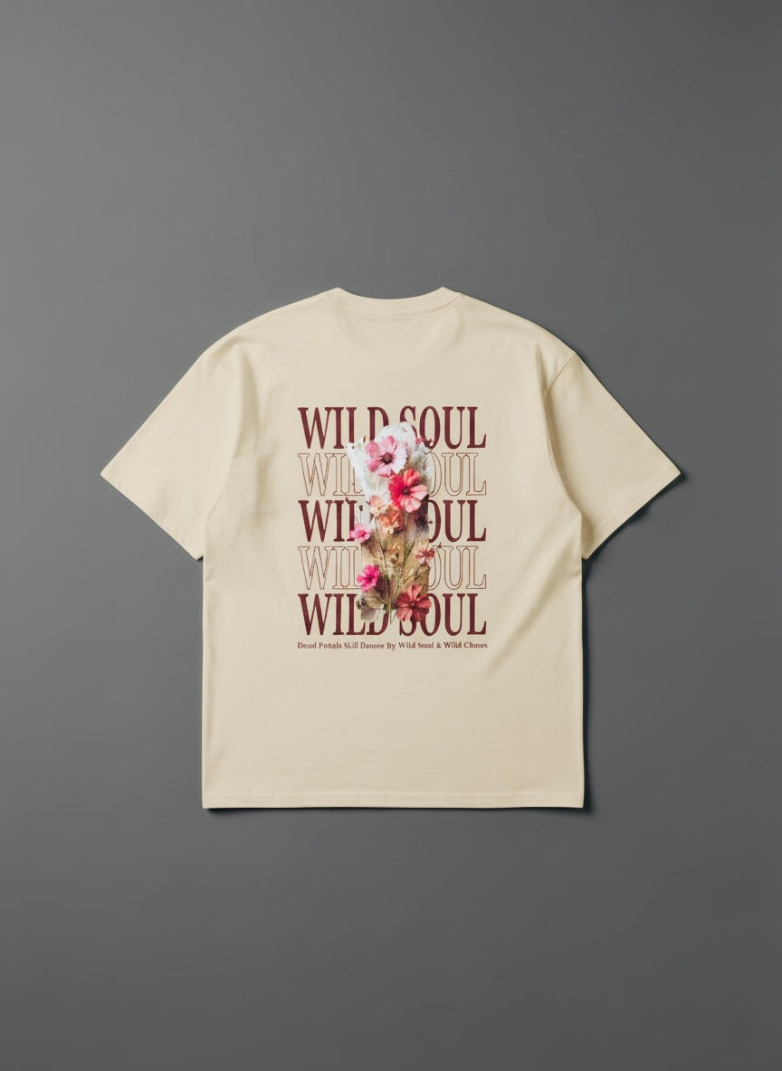 WILDSOUL - Beige OverSized Fit T-Shirt