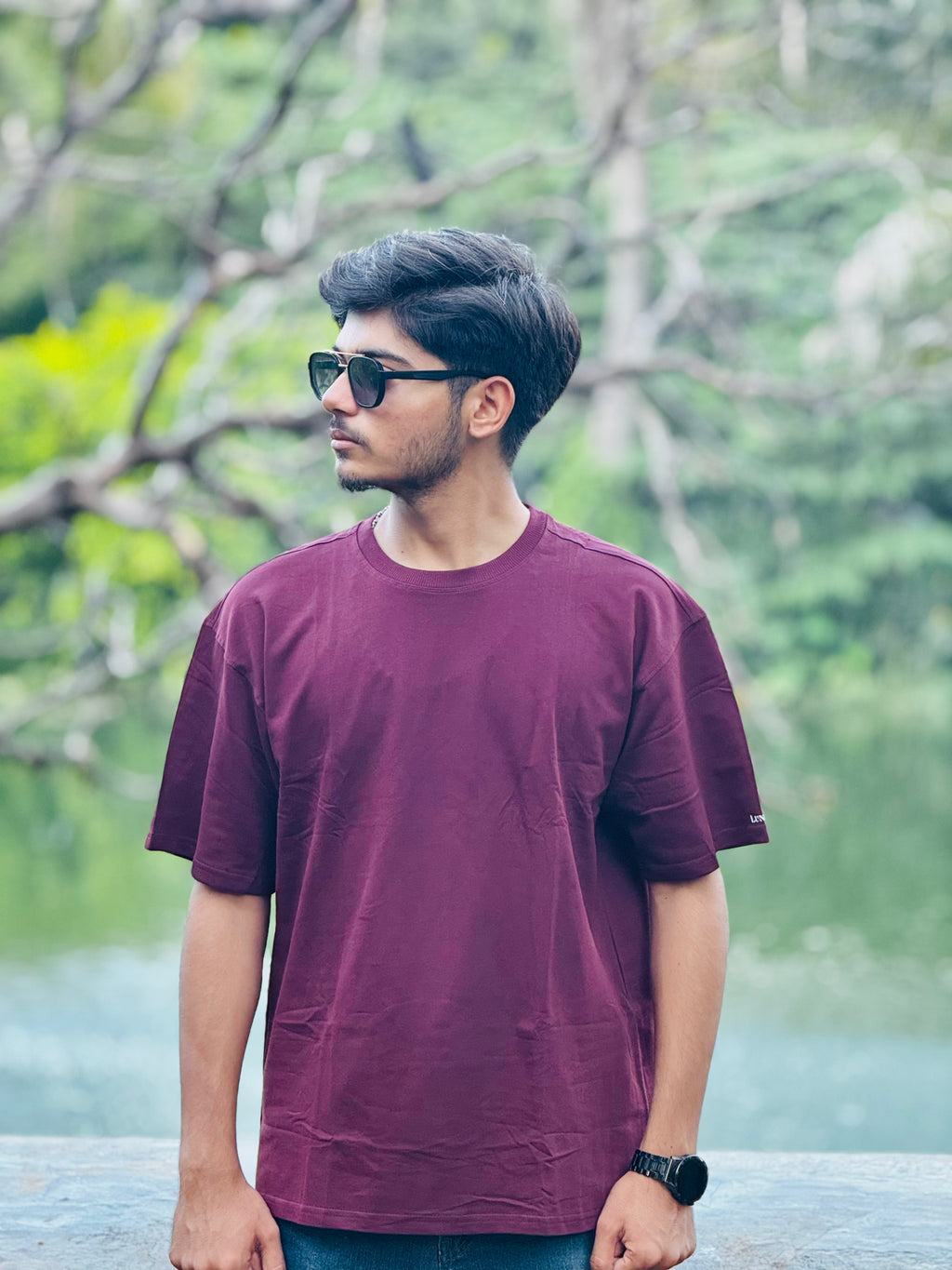 BORDEAUX VELVET - OverSized Fit T-Shirt