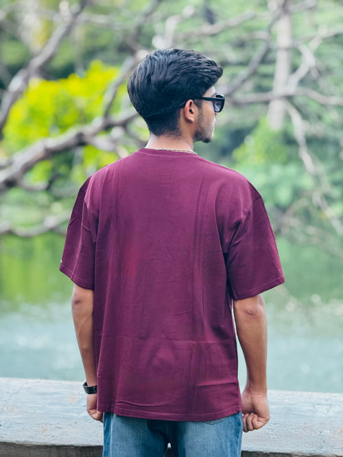 BORDEAUX VELVET - OverSized Fit T-Shirt